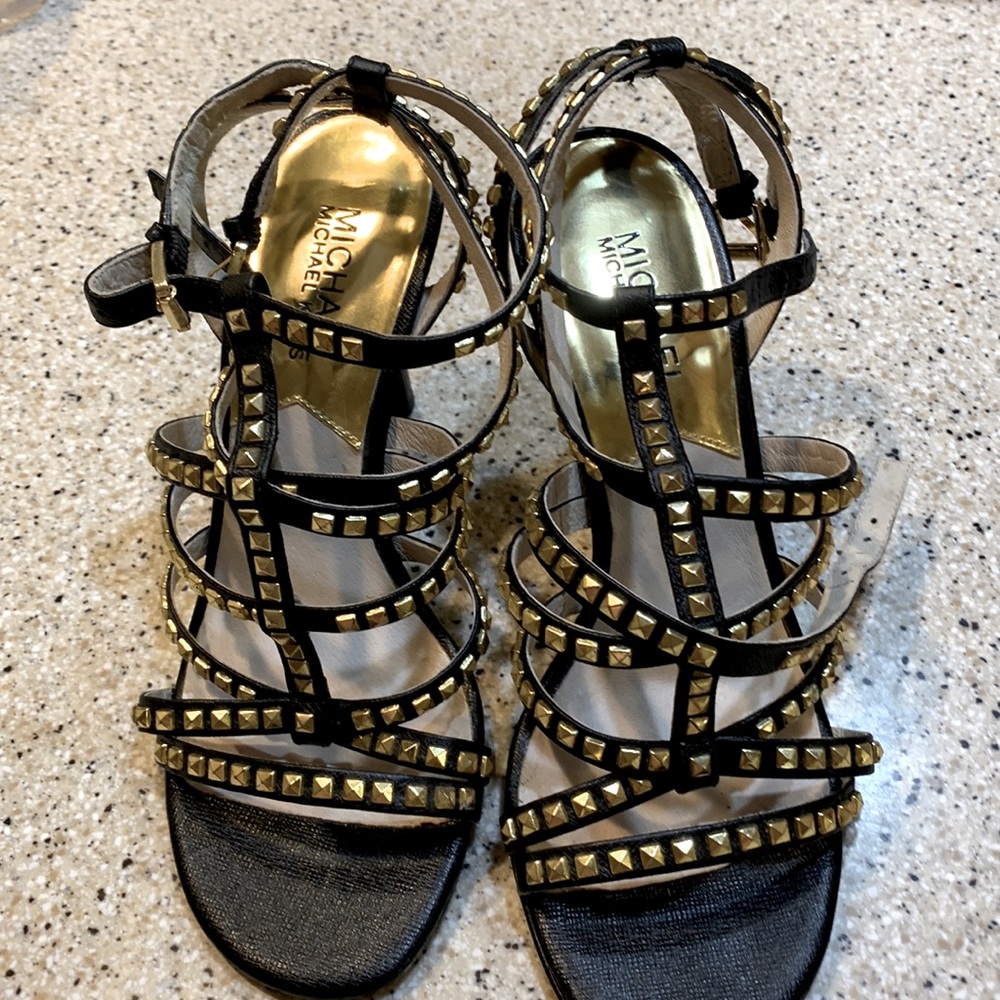 Michael Kors skinny heel no platform bu love the studs I was a freak about him a